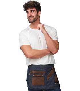 Delantal corto vaquero piel 100003