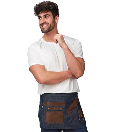 Delantal corto vaquero piel 100003
