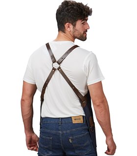Delantal peto vaquero piel 100004