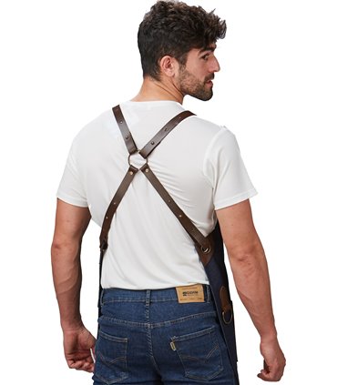 Delantal peto vaquero piel 100004