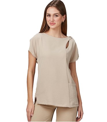 Blusa mujer bámbula Pimpinela Beige 600024