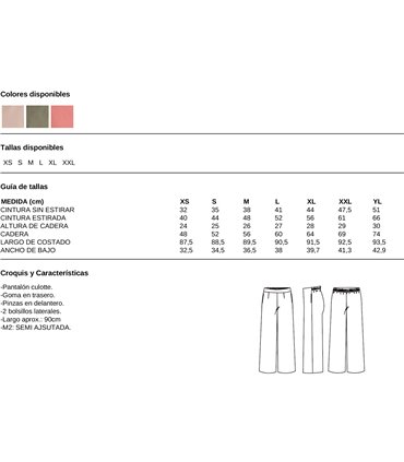 Pantalón mujer bámbula Verde Beige 700046