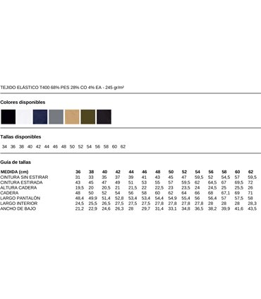 Bermuda unisex elástica multibolsillos Arce 7503