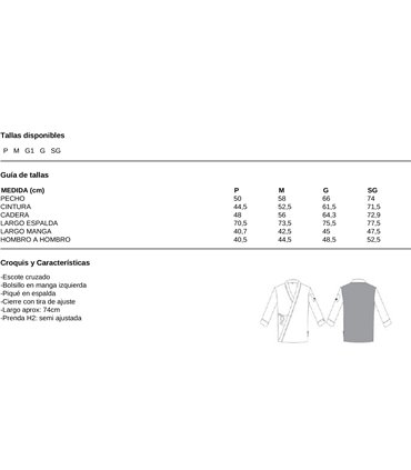 Chaqueta cocina unisex Poseidon 9338N