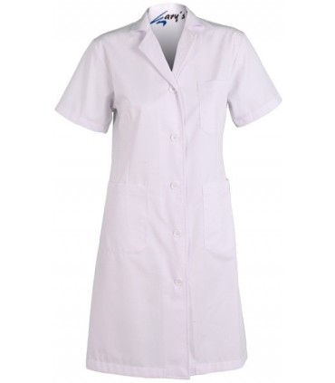Bata sanitara para mujer Gary's 541, manga corta. Blanco.