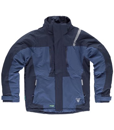 Parka con capucha acolchada marino WF2858