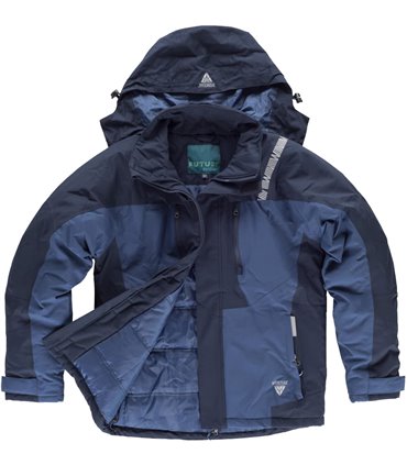 Parka con capucha acolchada marino WF2858