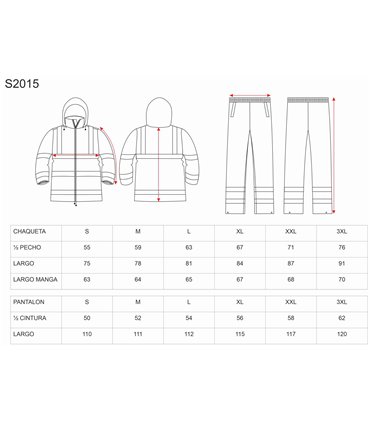 Traje de agua 2 piezas impermeable AV S2015