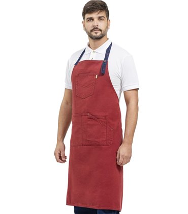 Delantal con peto canvas M712COLORS