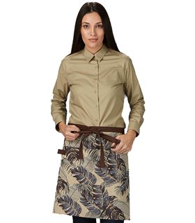 Delantal corto flores marino 100043