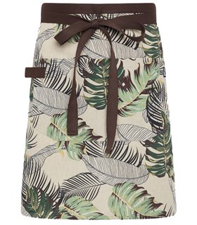 Delantal corto flores verde 100043