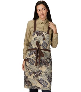 Delantal peto estampado flores marino 100035