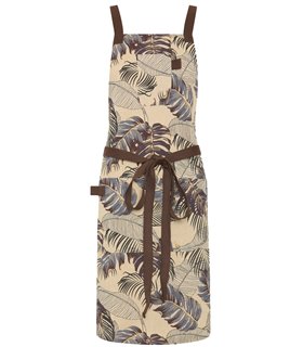 Delantal peto estampado flores marino 100035
