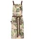 Delantal peto estampado flores verde 100035