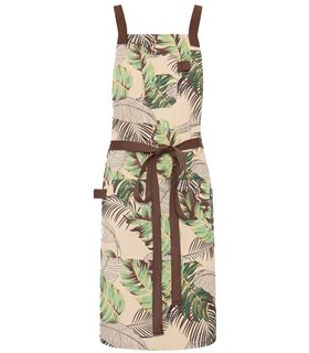 Delantal peto estampado flores verde 100035
