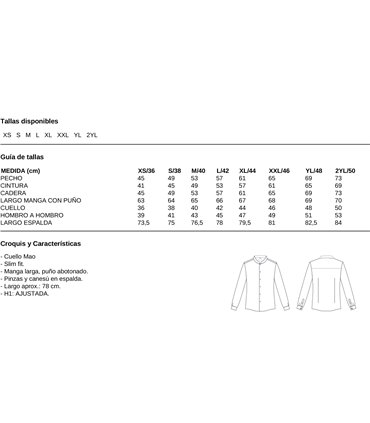 Camisa hombre slim fit Giuseppe 260029