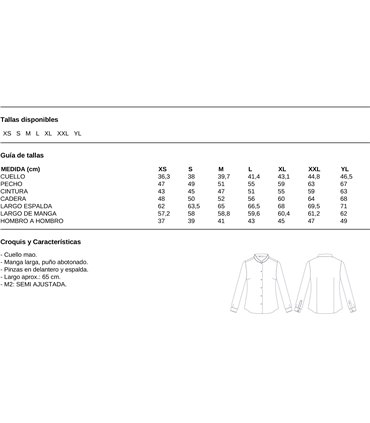 Camisa mujer hostelería Giinevra 240027