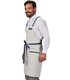 Delantal peto cinta rayas gris claro 100038