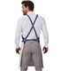 Delantal peto cinta rayas gris claro 100038