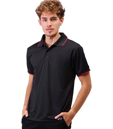 Polo de manga corta tejido Waffle S6540