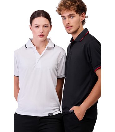 Polo de manga corta tejido Waffle S6540