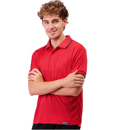 Polo de manga corta tejido Waffle S6540