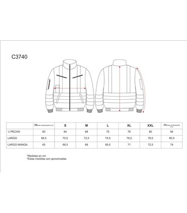 Chaqueta piloto acolchada impermeable A.V. C3740