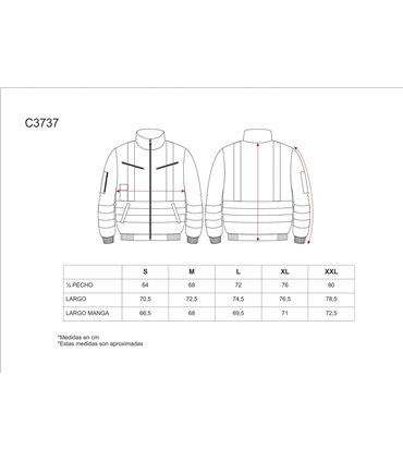 Chaqueta piloto acolchada impermeable A.V. C3737