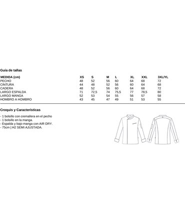 Chaqueta cocina unisex algodón Vico 930046