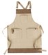 Delantal peto combi piel vegana beige M740