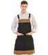 Delantal peto combi piel vegana negro M740