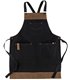 Delantal peto combi piel vegana negro M740