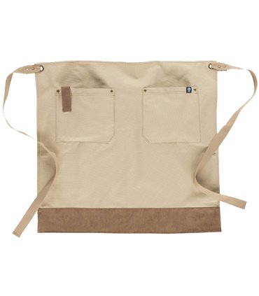 Delantal francés largo piel vegana beige M740