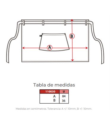 Delantal corto Josselin 110428