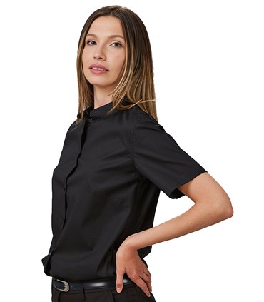 Camisa mujer cuello mao elastán 240004