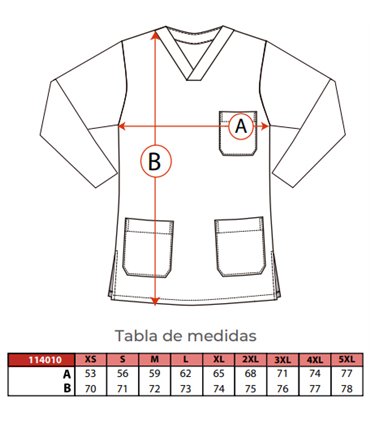 Casaca unisex manga larga Columbus 114010