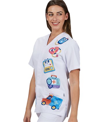 Blusa unisex microfibra Amaia Stickers 6152