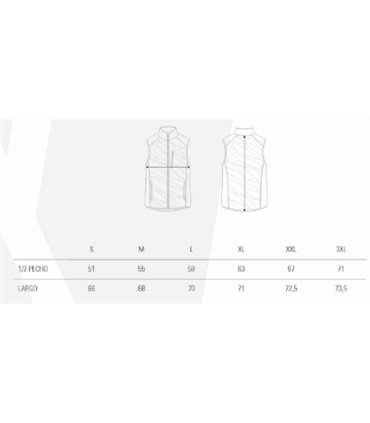 Chaleco acolchado tejido elástico WF3226