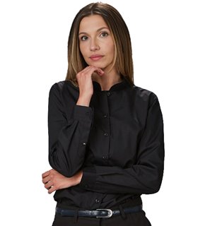 Camisa mujer cuello mao elastán 240002