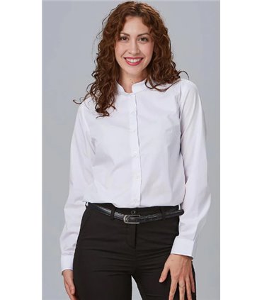 Camisa mujer cuello mao elastán 240002