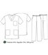 Conjunto sanitario unisex blanco VC846101B