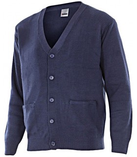 Chaqueta de punto fino para hombre Velilla 103C. Azul Marino.
