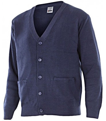Chaqueta de punto fino para hombre Velilla 103C. Azul Marino.