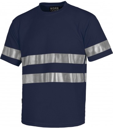 Camiseta manga corta, reflectantes para industria. Workteam C3939