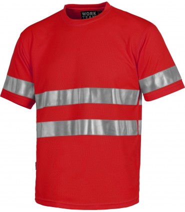 Camiseta manga corta, reflectantes para industria. Workteam C3939