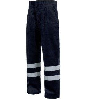 Pantalón de pana con reflectantes para industria y servicios Workteam S7016
