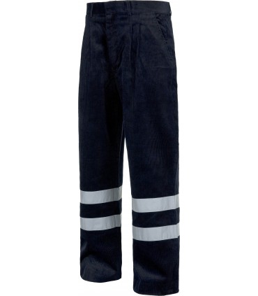 Pantalón de pana con reflectantes para industria y servicios Workteam S7016
