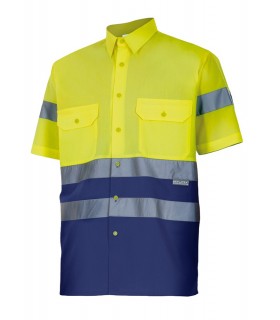 Camisa bicolor de Alta Visibilidad manga corta 142 Velilla