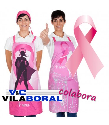 Delantal solidario contra el cáncer "El Rosa de Gary's" 1521