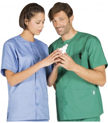 Blusa sanitaria unisex botones 604